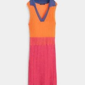 Violeta by Mango Ribbed Colorblock Julia dress Size 14